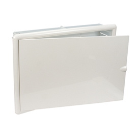 R599 Caja de plástico con marco y puerta. Cierre de puerta rápido